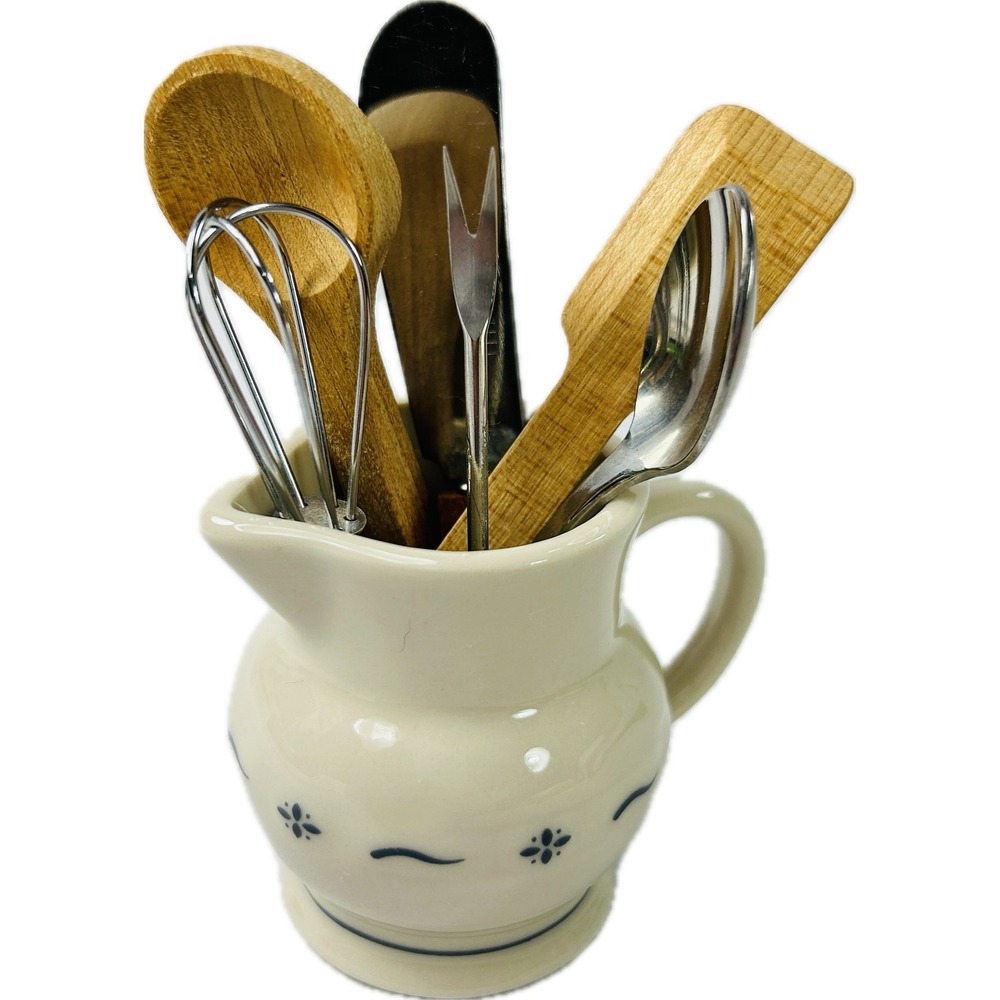 Longaberger 1999 Collectors Club Miniature Milk Pitcher and 6 Utensils‎  #36242